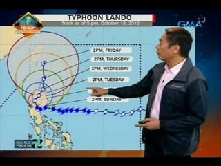 24 Oras: Weather update as of 6:03 p.m. (October 18, 2015)