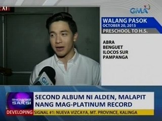 Saksi: Second album ni Alden, malapit nang mag-platinum record