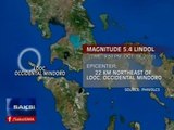 Saksi: Magnitude 5.4 na lindol, naitala sa Looc, Occidental Mindoro