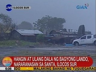 UB: Hangin at ulang dala ng Bagyong Lando, nararanasan sa Santa, Ilocos Sur