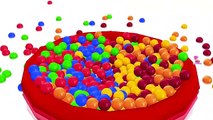 Learn Colors for Children Baby Toddlers Kindergarten Kids 3D Colors Ball Pit Show Cartoon Rhymes