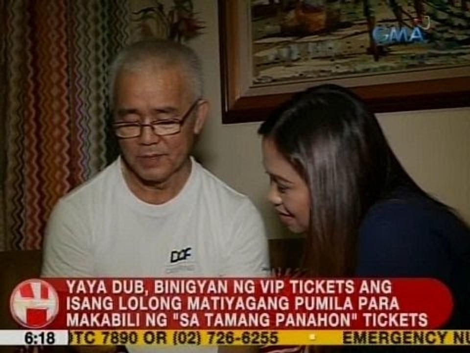 UB: Yaya Dub, binigyan ng VIP tickets ang isang lolong matiyagang pumila para makabili ng tickets