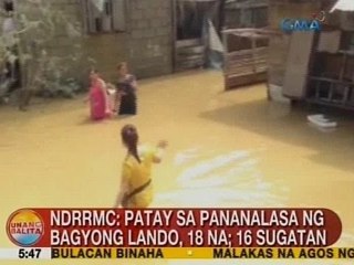 UB: NDRRMC: Patay sa pananalasa ng Bagyong Lando, 18 na; 16 sugatan