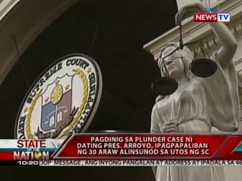 Pagdinig sa plunder case ni dating Pang. Arroyo, ipagpapaliban ng 30 araw alinsunod sa utos ng SC
