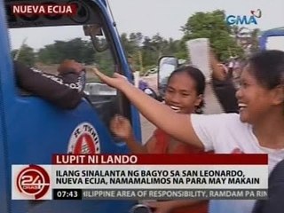 24 Oras: Ilang sinalanta ng bagyo sa San Leonardo, Nueva Ecija, namamalimos na para may makain