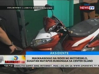 Magkaangkas na rider ng motorsiklo, sugatan matapos bumangga sa center island (Manila)