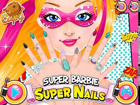 Супер супер Барби мультфильм ногти для детей -лучшие детские игры -бес лучшие видеоигры детские игры