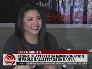 24Oras: Regine Velasquez, flattered sa impersonation ni Paolo Ballesteros sa kanya
