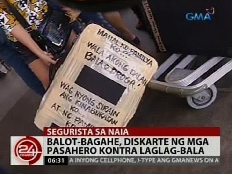 24Oras: Balot-bagahe, diskarte ng mga pasahero kontra laglag-bala