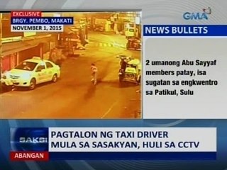 Saksi: Pagtalon ng taxi driver mula sa sasakyan, huli sa CCTV