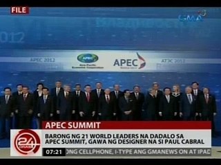 24Oras: Barong ng 21 world leaders na dadalo sa APEC Summit, gawa ng designer na si Paul Cabral