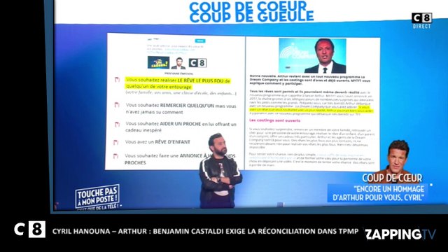 Cyril Hanouna – Arthur : Benjamin Castaldi exige la réconciliation dans TPMP