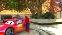 Funny Lightning McQueen and Spiderman Cars KIDS Cartoon! Best Friends race   Nursery Rhymes songs