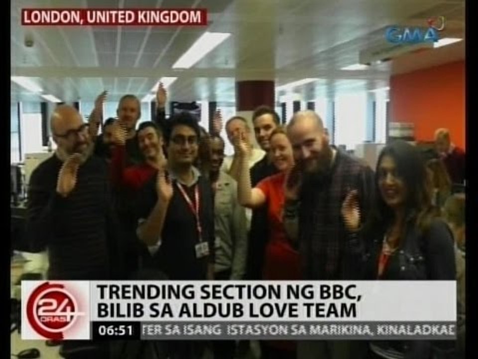 24 Oras: Trending section ng BBC, bilib sa AlDub love team