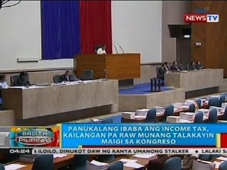 Panukalang ibaba ang income tax, kailangan pa raw munang talakayin maigi sa Kongreso