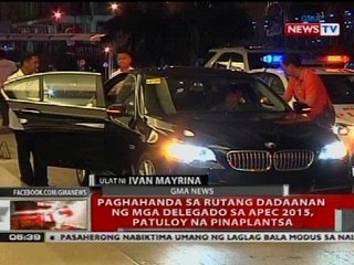 Paghahanda sa rutang dadaanan ng mga delegado sa APEC 2015, patuloy na pinaplantsa