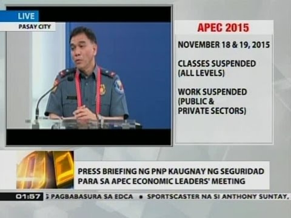 APEC Security Task Force briefing