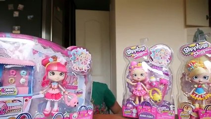 Shopkins Toy Doll Shoppies with Donutina Bubbleisha Popette in a Playground