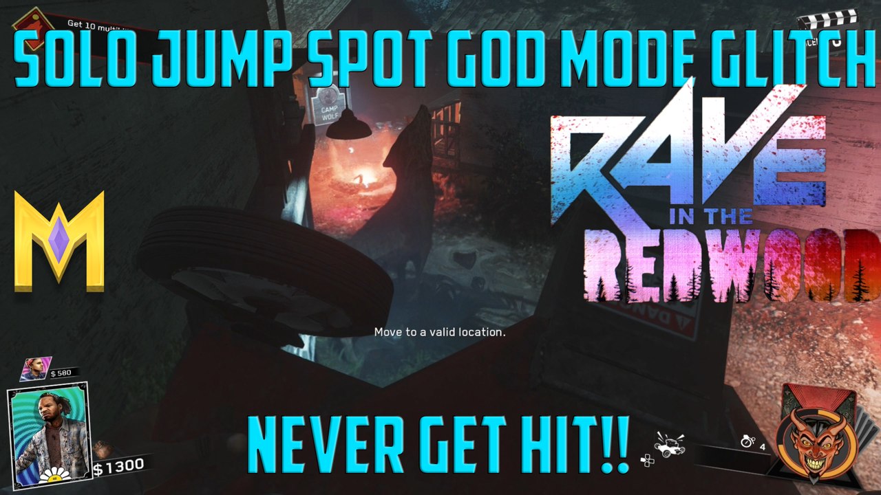 Rave In The Redwoods Glitches - *EASY* Jump Spot God Mode Glitch - NEVER Get Hit
