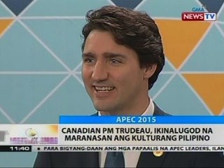 BT: Canadian PM Trudeau, ikinalugod na maranasan ang kulturang Pilipino