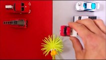 Learning Red or Silver colors for kids with street vehicles tomica トミカ Hot Wheels