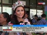 BT: Hillarie Parungao, tumulak na pa-China bilang kinatawan ng Pilipinas sa Miss World 2015