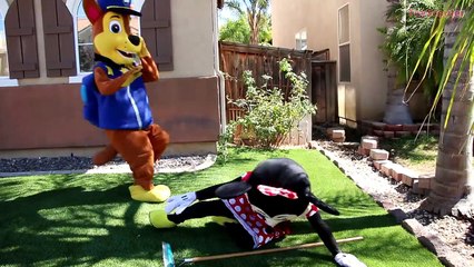 Princess Rapunzel vs Slime! w/ The Witch, Minnie Mouse, Spiderman & Paw Patrol Chase in Real Life