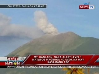 SONA: Mt. Kanlaon, naka-alert level 1 matapos magbuga ng usok na may kasamang abo