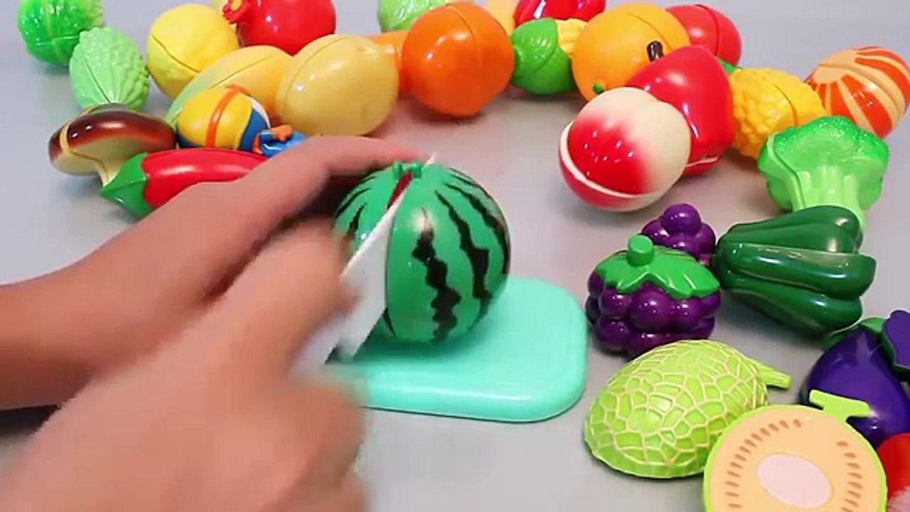 Fruits and Vegetables Toy Velcro Cutting Food Kitchen Playset 과일 야채 소꿉놀이 와 뽀로로, 타요, 폴리 장난감 YouTub