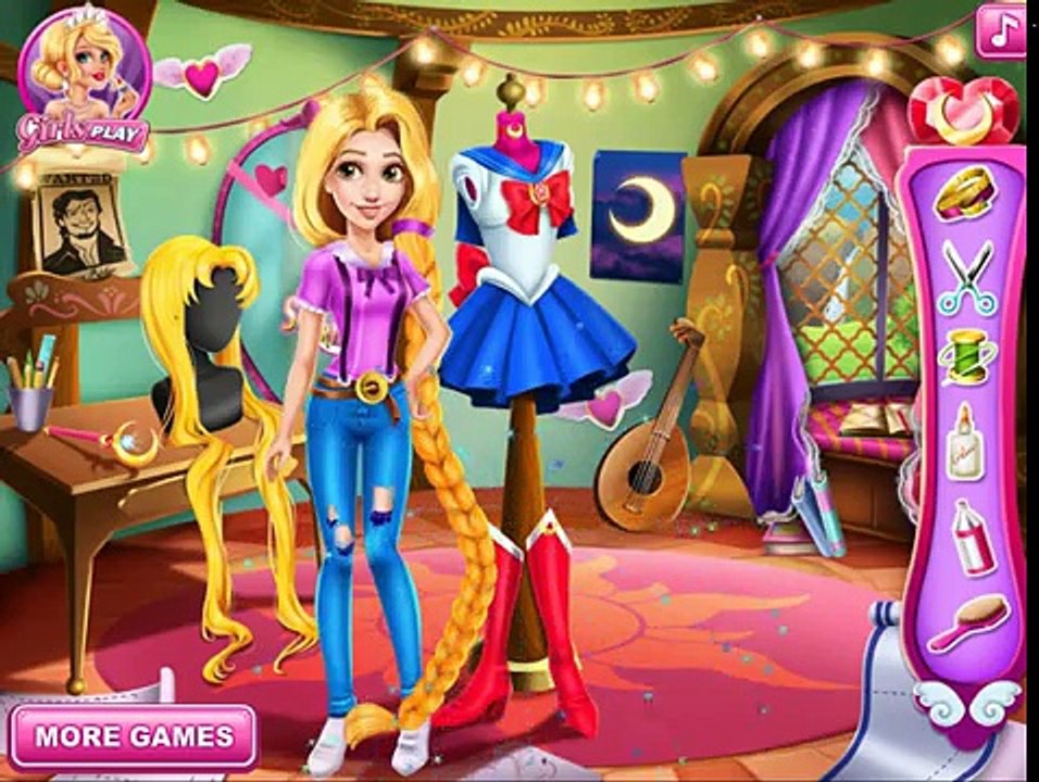 PRINCESA DISNEY RAPUNZEL SE VISTE DE SAILOR MOON RAPUNZEL SAILOR MOON COSPLAY