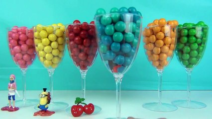 Bubble Gum Surprise Cup Hello Kitty Peppa Pig Minions Barbie Thomas Train Toy Doll Video for Kids