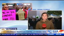 Inmigrantes protestan contra políticas migratorias en Miami-Dade