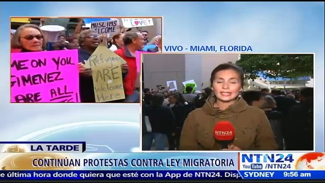 Inmigrantes protestan contra políticas migratorias en Miami-Dade