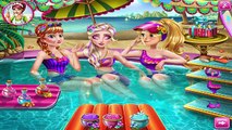 Disney Princess Pool Party - Elsa Anna and Rapunzel Swimming Pool Game for Kids