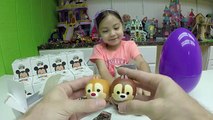 CUTE DISNEY SURPRISE TOYS Tsum Tsum   Huge Egg Surprise Opening Toy Surprises Rapunzel Minnie