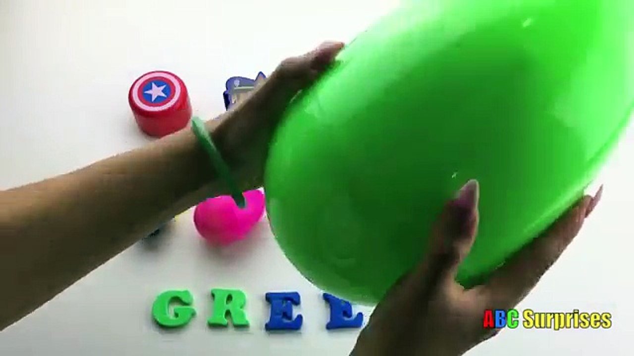 Abc Surprises Egg Learn to spell colors Disney Car Toy Mcqueen Thomas Train Paw Patrol Spiderman