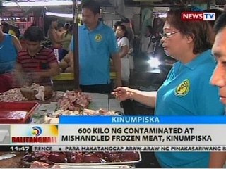BT: 600 kilo ng contaminated at mishandled frozen meat, kinumpiska