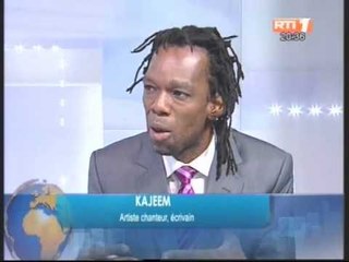 L'artiste chanteur Kajeem, désormais écrivain est l'invité du journal télévisé de RTI1