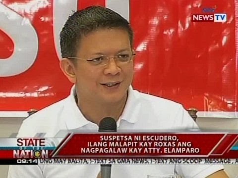 SONA: Suspetsa ni Escudero, ilang malapit kay Roxas ang nagpagalaw kay Atty. Elamparo