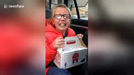 Strangers surprise ten-year-old girl with pet gerbil and she gets seriously emotional