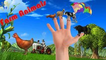 Learn Farm Animals Finger Family Nursery Rhymes | Farm Animals Cow Hen Buffalo Finger Family