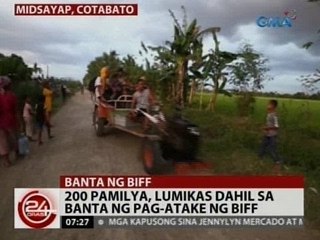 24Oras: 200 pamilya, lumikas dahil sa banta ng pag-atake ng BIFF