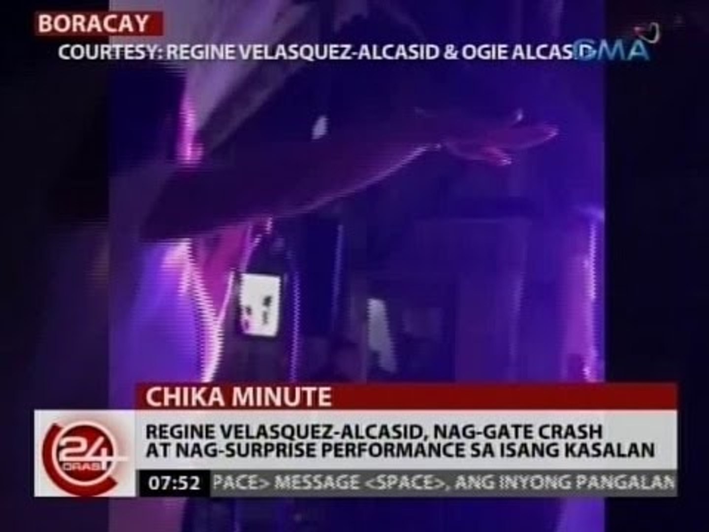24 Oras: Regine Velasquez-Alcasid, nag-gate crash at nag-surprise performance sa isang kasalan