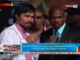 BP: Arum: Bradley, muling makakaharap ni Pacquiao sa April 9, 2016