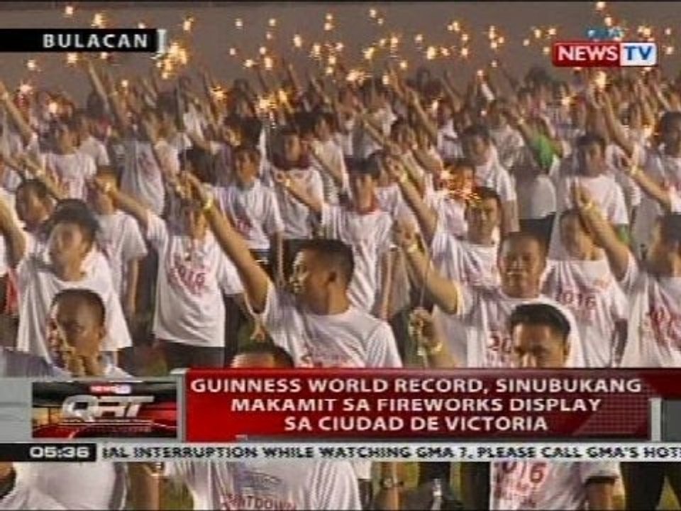 Guinness World Record, sinubukang makamit sa fireworks display sa Cuidad de Victoria