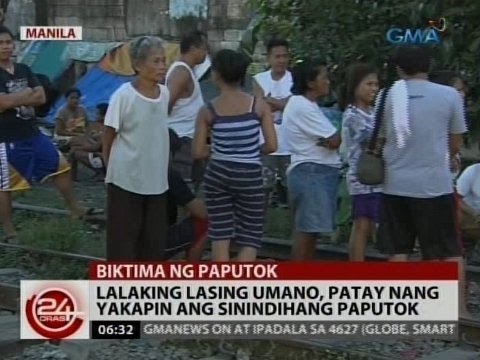 24Oras: Lalaking lasing umano, patay nang yakapin ang sinindihang paputok