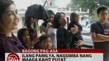 24Oras: Ilang pamilya, nagsimba nang maaga kahit puyat