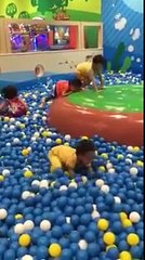 Indoor playground for kids with many fun kids toys, balls By Kids Toys Play doh