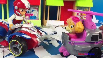 Paw Patrol Clean Up Adventure Bay - Chase Rubble Ryder Patrulla de Cachorros Rescue Run