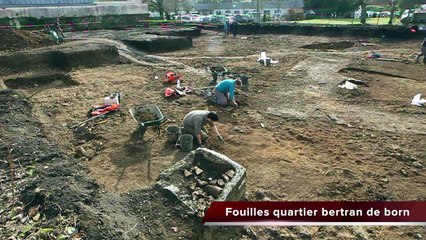 Fouilles archéologiques dans le quartier de Bertran-de-Born, à Périgueux (Vidéo Jean-Christophe Sounalet)